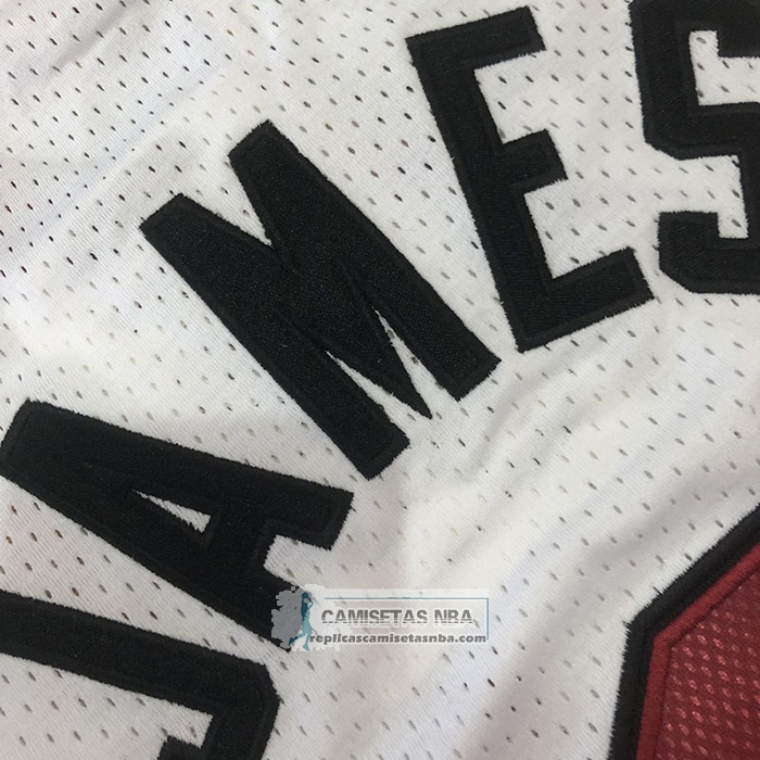 Camiseta Miami Heat LeBron James NO 6 Mitchell & Ness 2012-13 Blanco